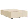 Bed Frame without Mattress Cream 140 x 190 cm Fabric