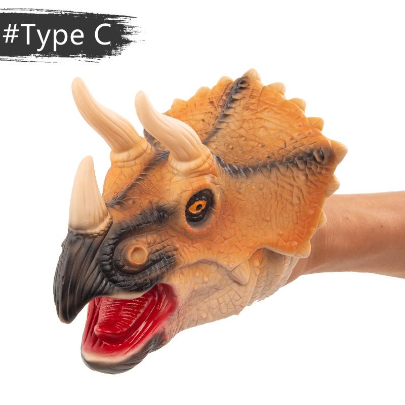 Jurassic Dinosaur Hand Puppets - T-Rex & Shark Plush Toys for Kids Imaginative Play, Parent-Child Role Play Gift Set