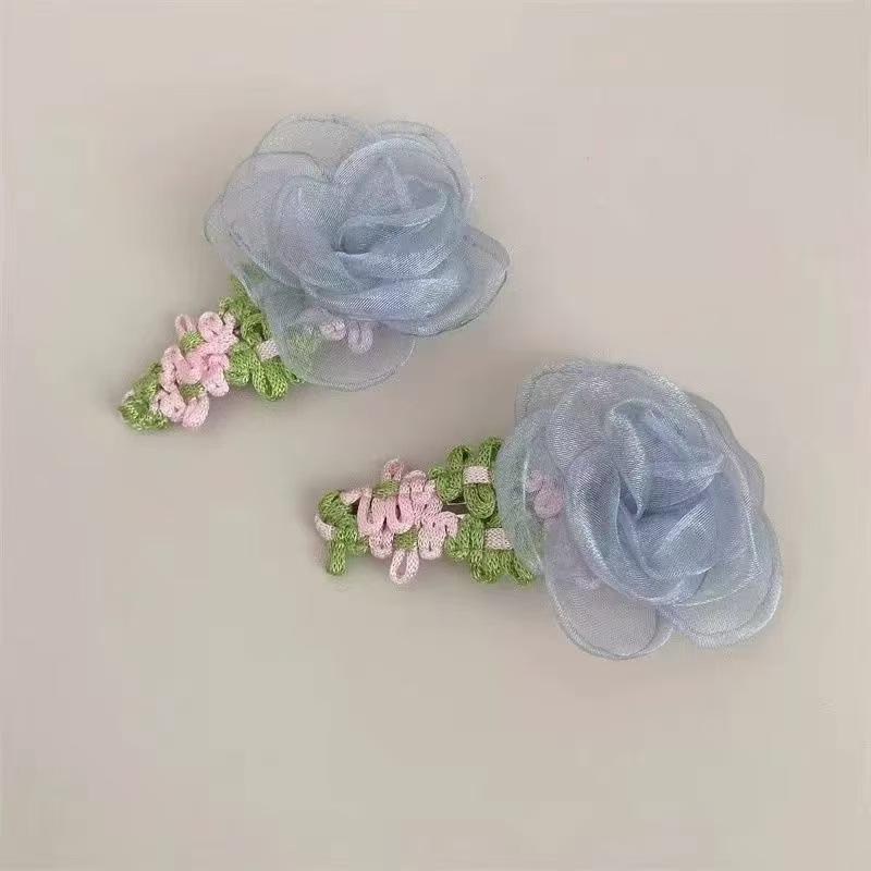 

Заколка для волос с цветком, Сладкий розовый головной цветок, Рустикальная атмосфера, Боковая заколка-невидимка для челки