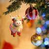 Adorable Cartoon Cow Acrylic Car Hanging Decoration For Festive Holiday Cheer
