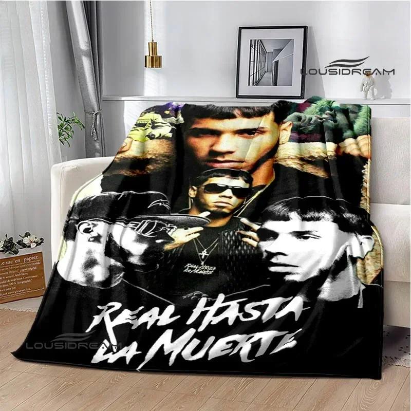 Rapper Anuel AA printed blankets Picnic blanket Flannel Warm blanket Soft Cozy Blanket Travel Blankets bed linings Birthday Gift