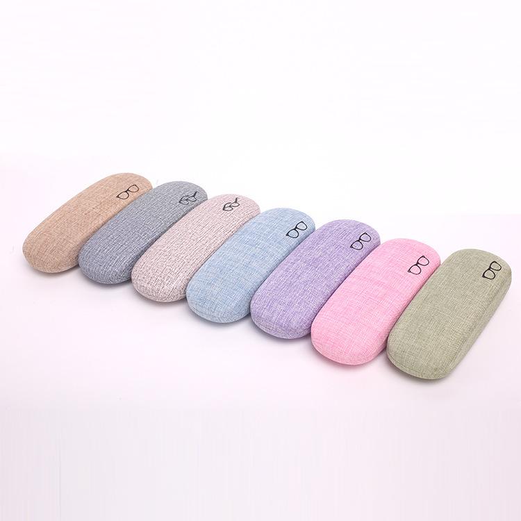 Hard Shells Case Metal Eyeglasses Case Sunglasses Case Linen Fabric For Store In Handbags Outdoor Activities Daily Use