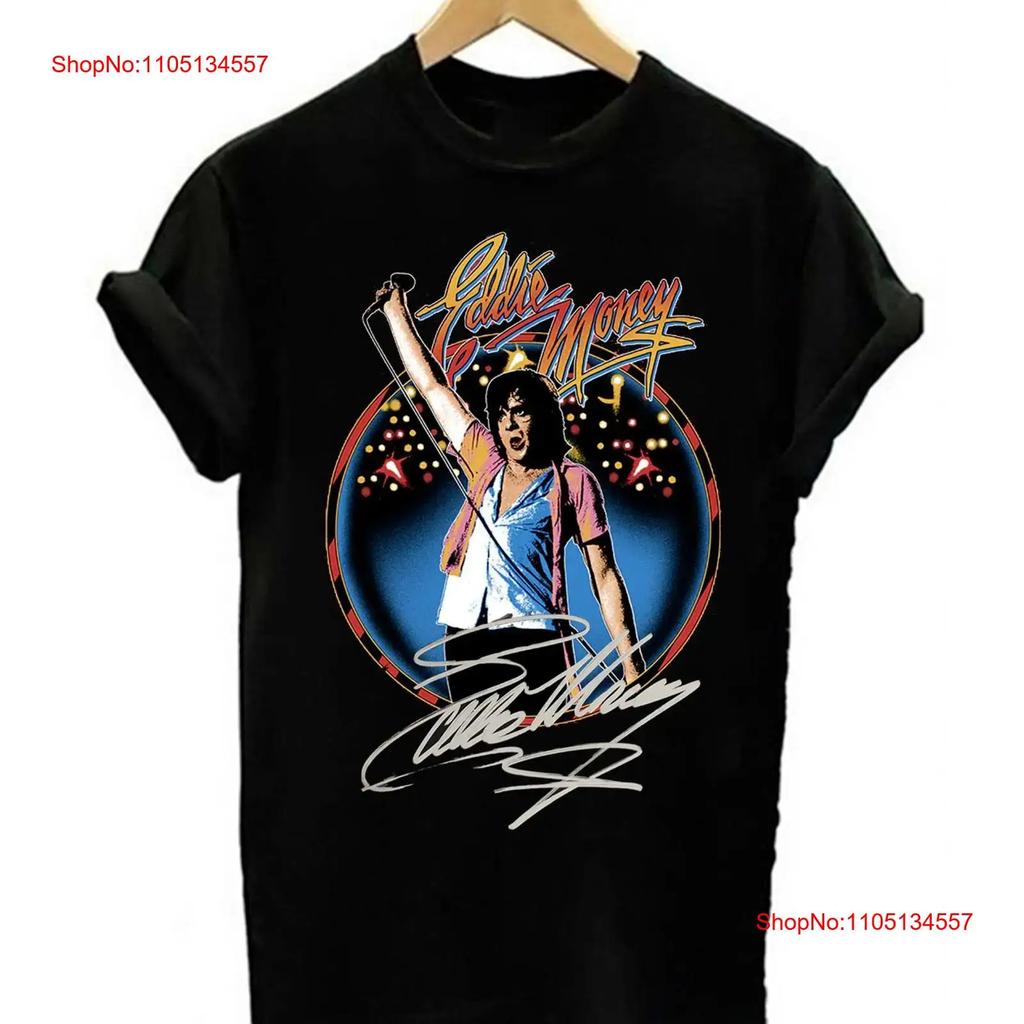 Retro Signature In Concert Eddie Money T Shirt Black Classic S XL H Vintage Washed Stylish Homme Unisex Breathable
