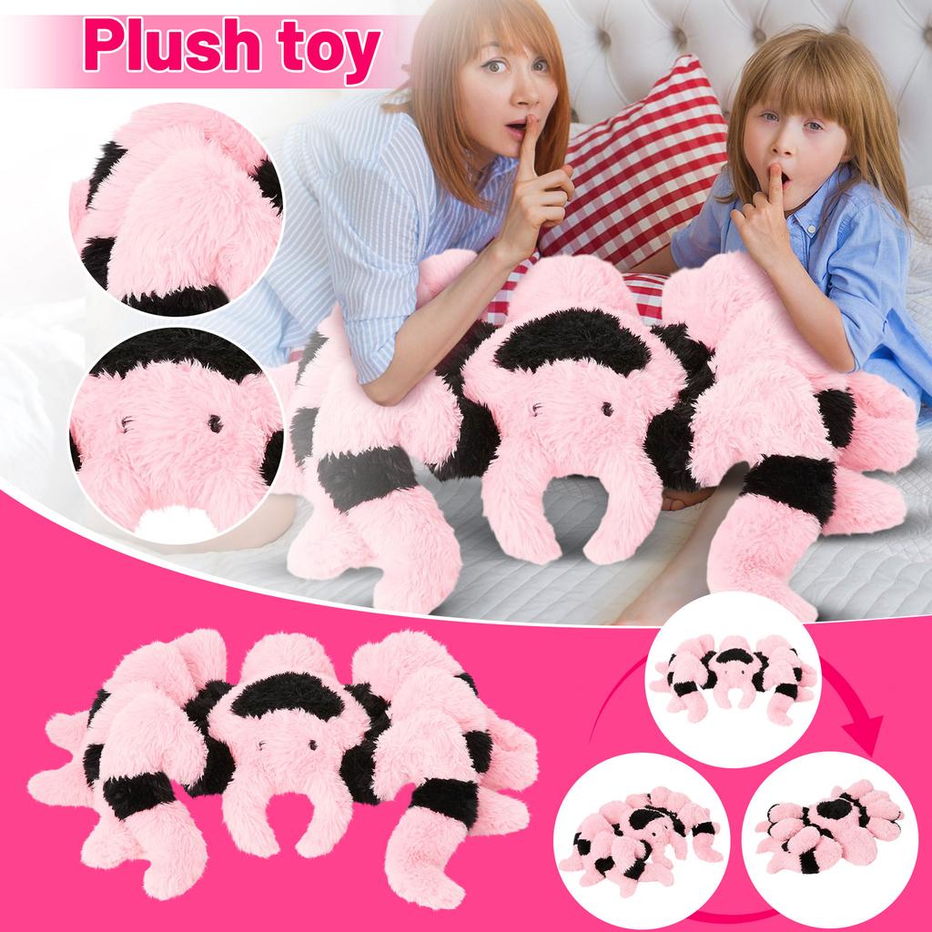 Plush Spider Toy Soft Stuffed Animal Doll with Multiple Legs Fluffy Game Peripheral Collectible for Home Office Desk Decoration Gift