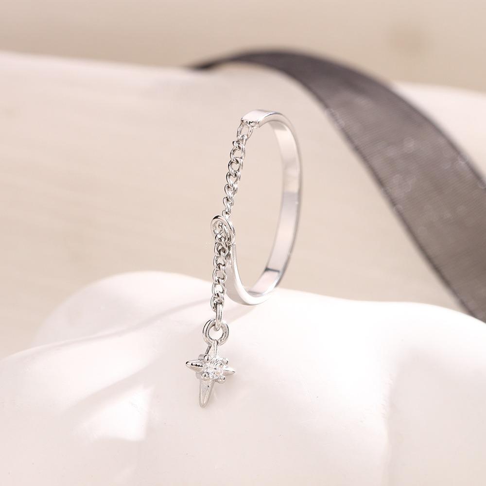 

Creative Fashion Silver Color Stainless Steel Lucky Bead Pendant Couple Rings for Women Personality Adjustable Finger Jewelry resizable