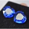 18.89 Ct Natural Flawless Blue Tanzanite Heart Cut Loose Gemstone Pair
