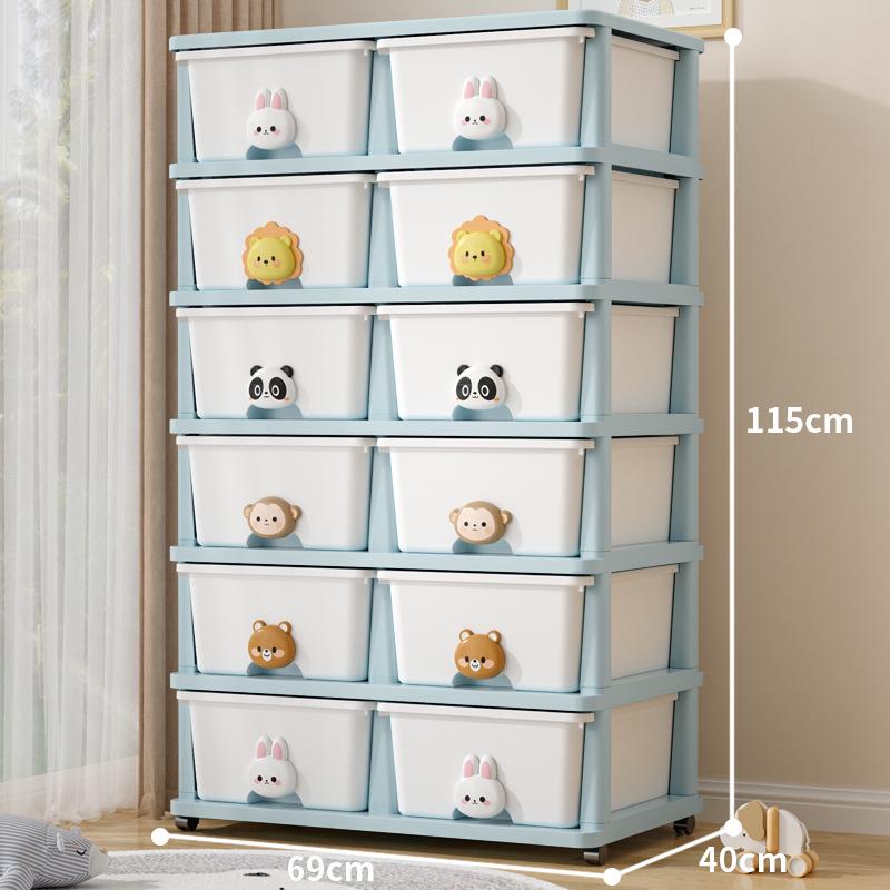 Children's Storage Cabinet with Drawers for Toys, Snacks, Clothes, and Bedside Use