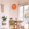 HZDHCLH Wanduhr, Stilvoll, Leise, Skandinavisch (Orange Weiß)…