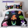 Pościel z wzorem DRAGON BALL, Zestaw kołdry Poszewka na kołdrę Poszewka na poduszkę Domowy Prezent Urodzinowy (1 * poszwa na kołdrę + 2 * poszewki na poduszki, bez rdzenia)