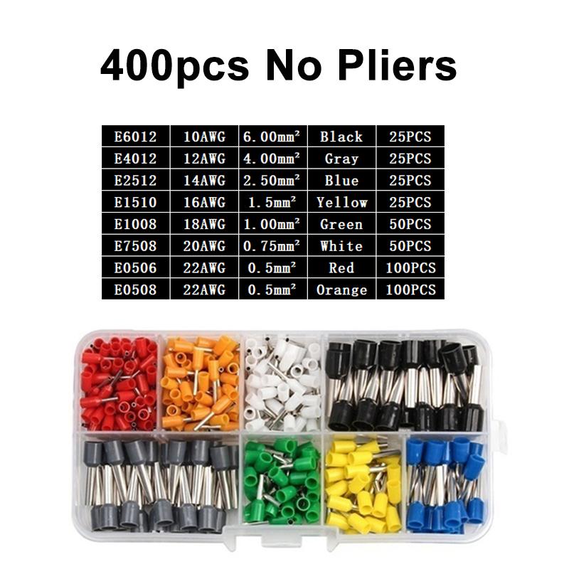 

400-2120PCS Electrical Tube Insulated Terminal VE Tubular Crimp Terminals Wire Cable Connector Ferrules Terminal Connectors