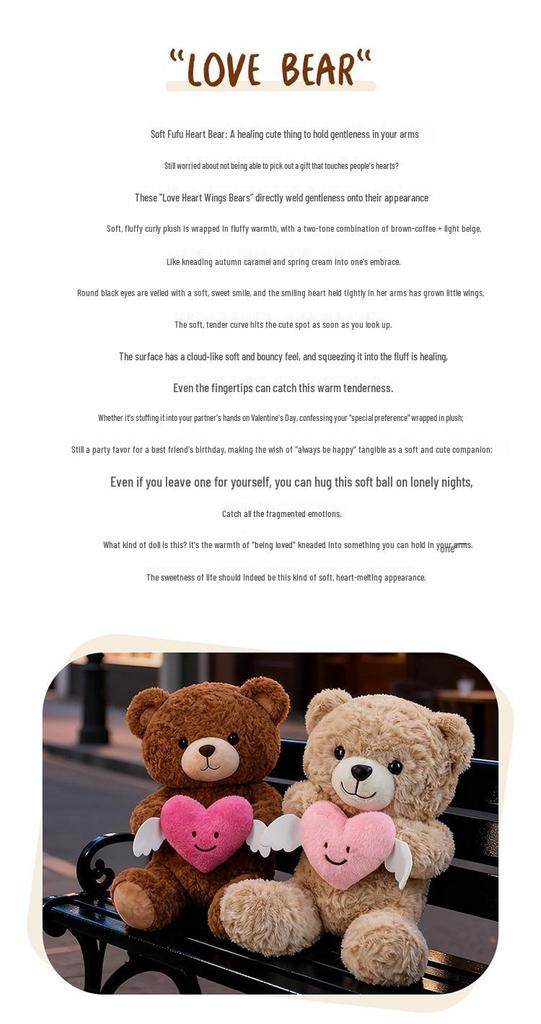 Herzumarmender Teddybär Plüschtier - Valentinstagsgeschenk