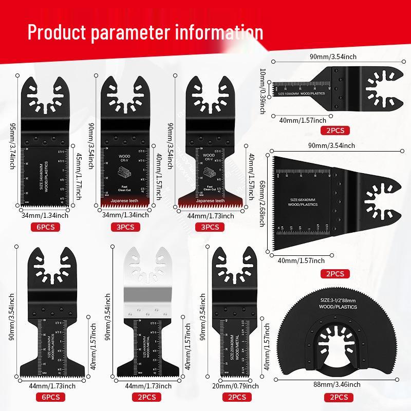 116-Piece Universal Oscillating Saw Blade Set for Cutting Iron, Nails, Aluminum, and Sheet Metal