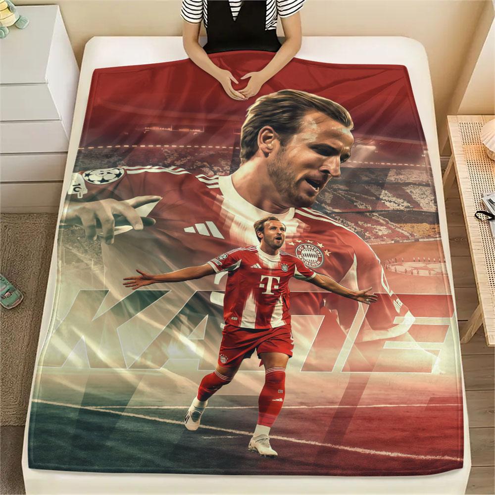 Kane Printed Flannel Blanket, Soft Throw for Bedroom Sofa, Washable,soccer Fan Merchandise, Great Gift.