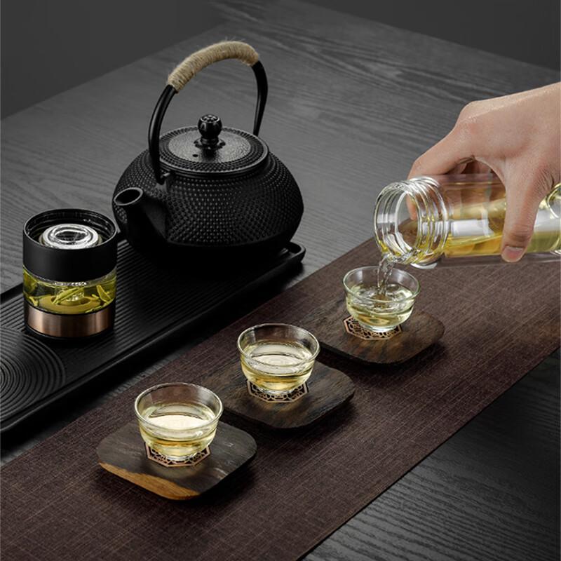 TOMIC TG80708 Double-Layer Tea Infuser Glass Bottle