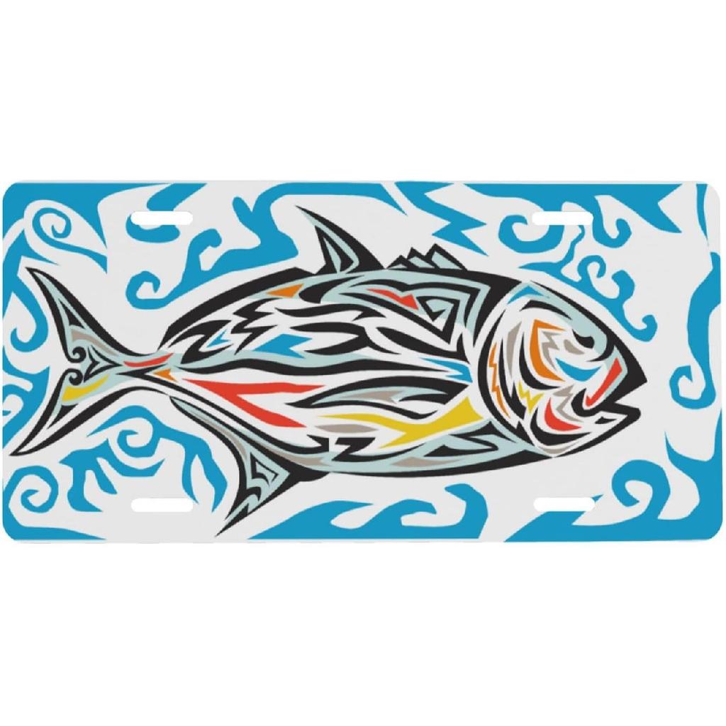 Flower Floral Front License Plate for Women Car Vanity Plates Decorative Aluminum Metal Cute Novelty License Plate Cover for Men 6x12 Inch (4 Holes)