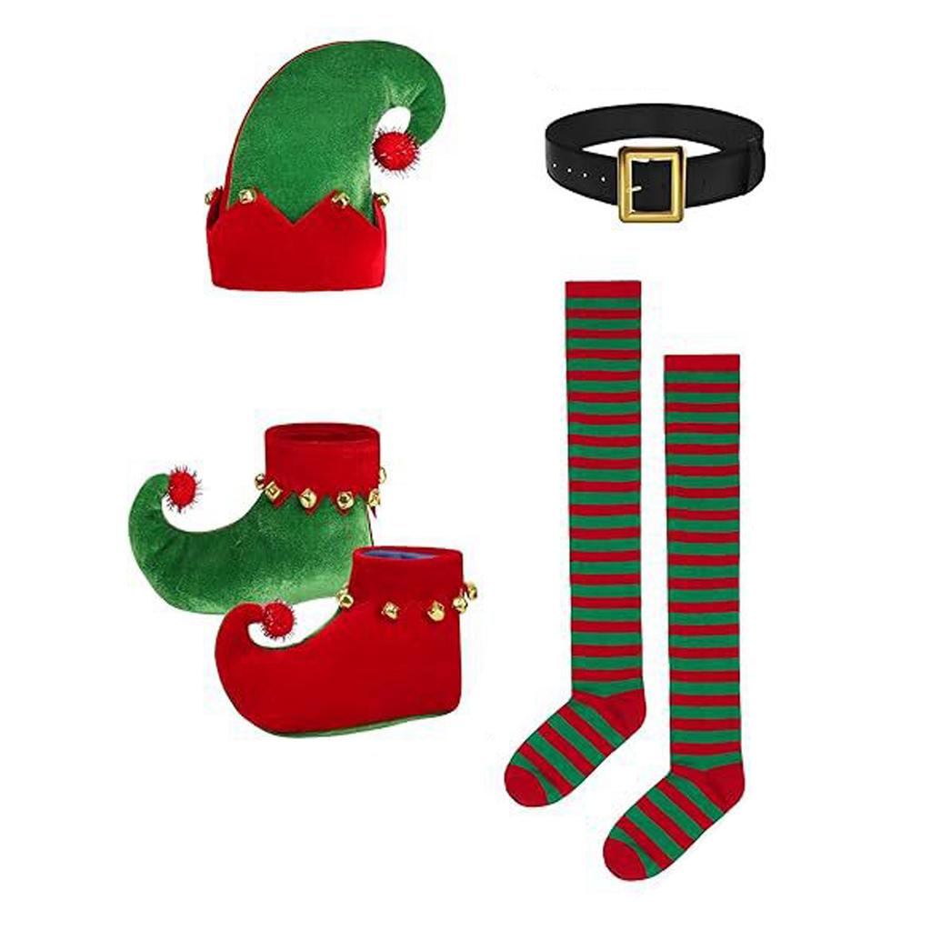 Christmas Girls' Gold Velvet Party Performance Dress Set