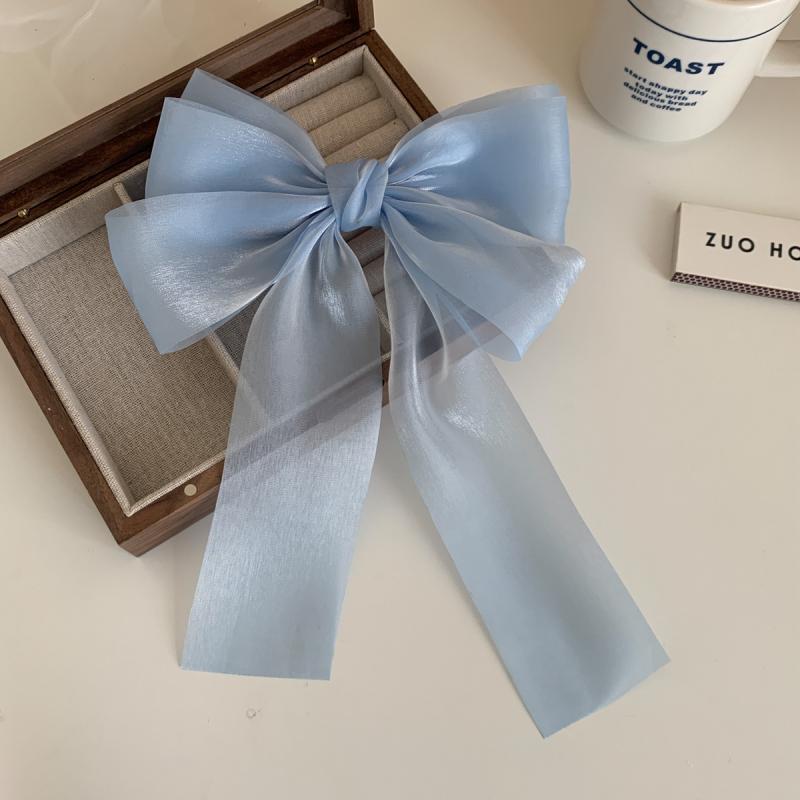Women Hairpin Hairband Sweet, Fashionable Mesh Bow Tassel Hair Accessories for Women 3