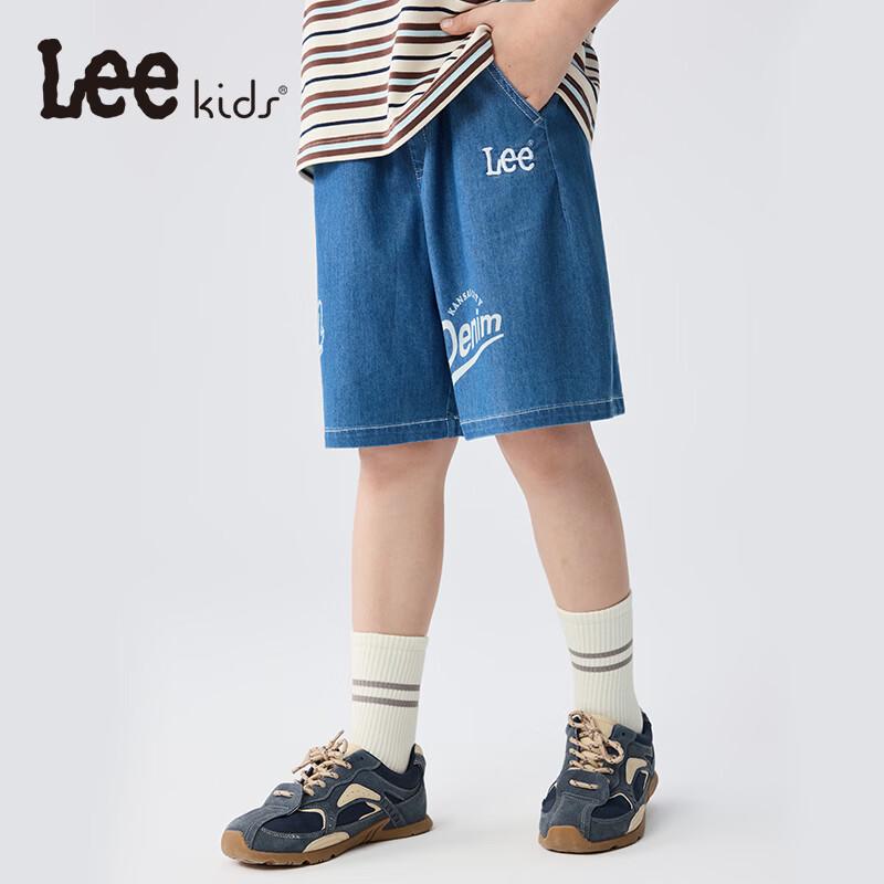 Lee Boys' Letter Print Casual Denim Shorts