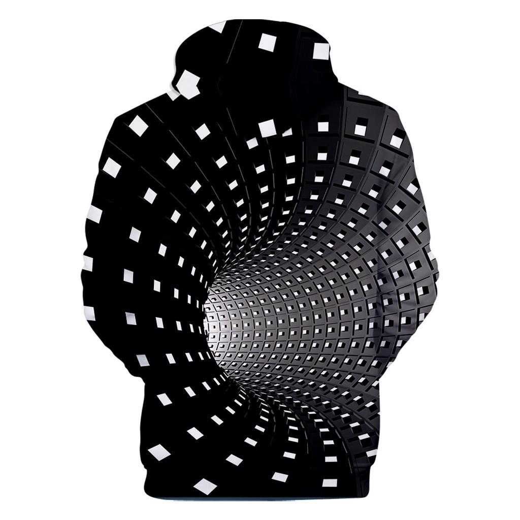 Unisex Men's 3D Printing Creative Round Neck Casual Long Shirts Top Blouse