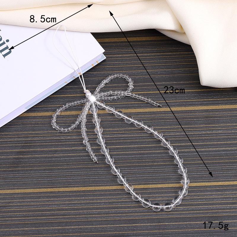 Elegantní perlový mašličkový korálkový řetízek na telefon a všestranná šňůrka pro ženy