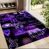 Purple Neon Vibes Carpet Rug Soft Washable Antislip Home Living Room Sofa Mats Personalized Christmas Rug