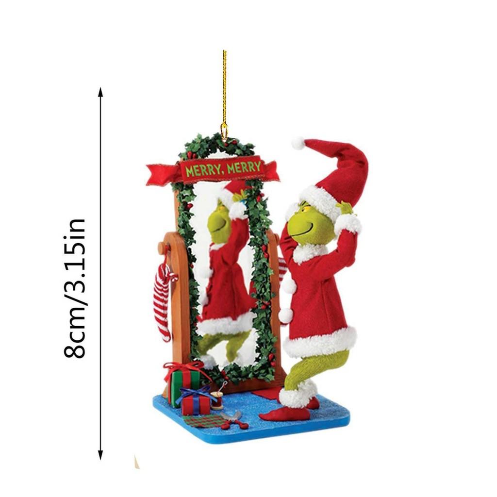 

Рождественский веселый акриловый кулон-елочка для привлекательных автомобильных аксессуаров 3