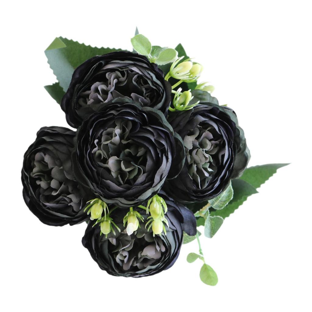 Artificial Roses Silk Flowers Artificial Wedding Bouquet Elegant Fake for Party Office Garden Engagement Decor