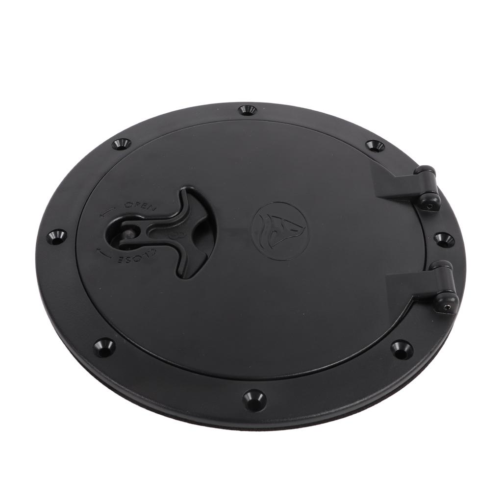 Marine Hatch Cover Black Circular Detachable Inspection Hatch Cover for Boat Kayaking Canoe