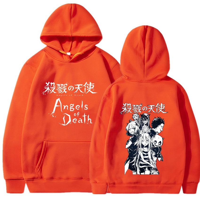 Anime Angels of Death Hoodies Cool Caroon Rache Gardner Isaac Foster Graphic Streetwear Harajuku Couple Sweatshirts Pullover Unisex