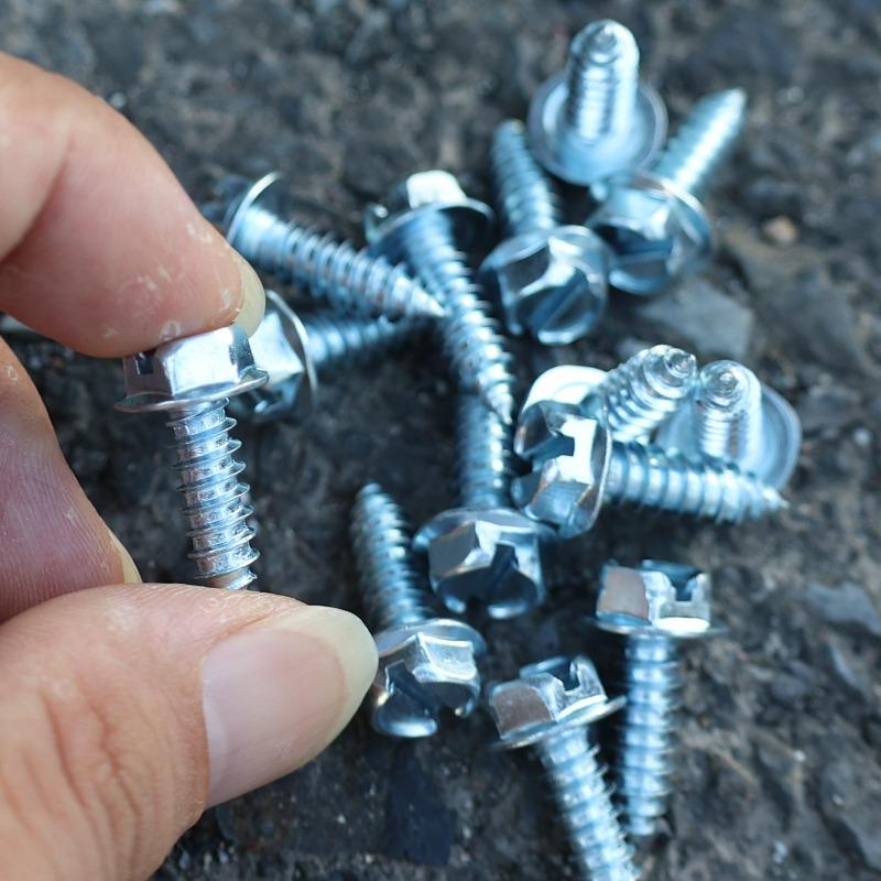 6mm Kohlenstoffstahl Selbstschneidende Schrauben Karosseriebefestigungen für Stoßstange Kotflügel Vollgewinde Phillipskopf Motorschrauben 5-30 Stück