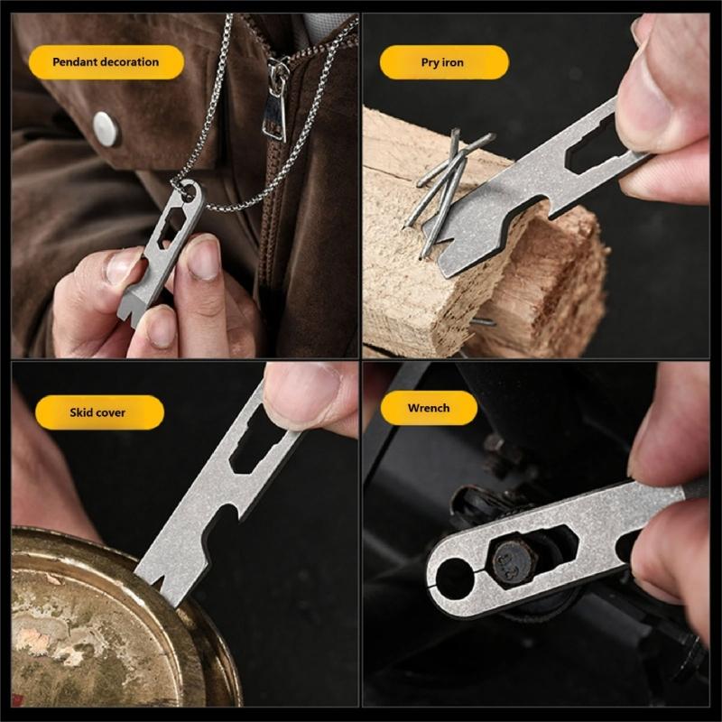 Multifunction Metal Alloy Crowbars Tool Pry Bar And Bottle Opener Wrench Survival Tool For Everyday Carry