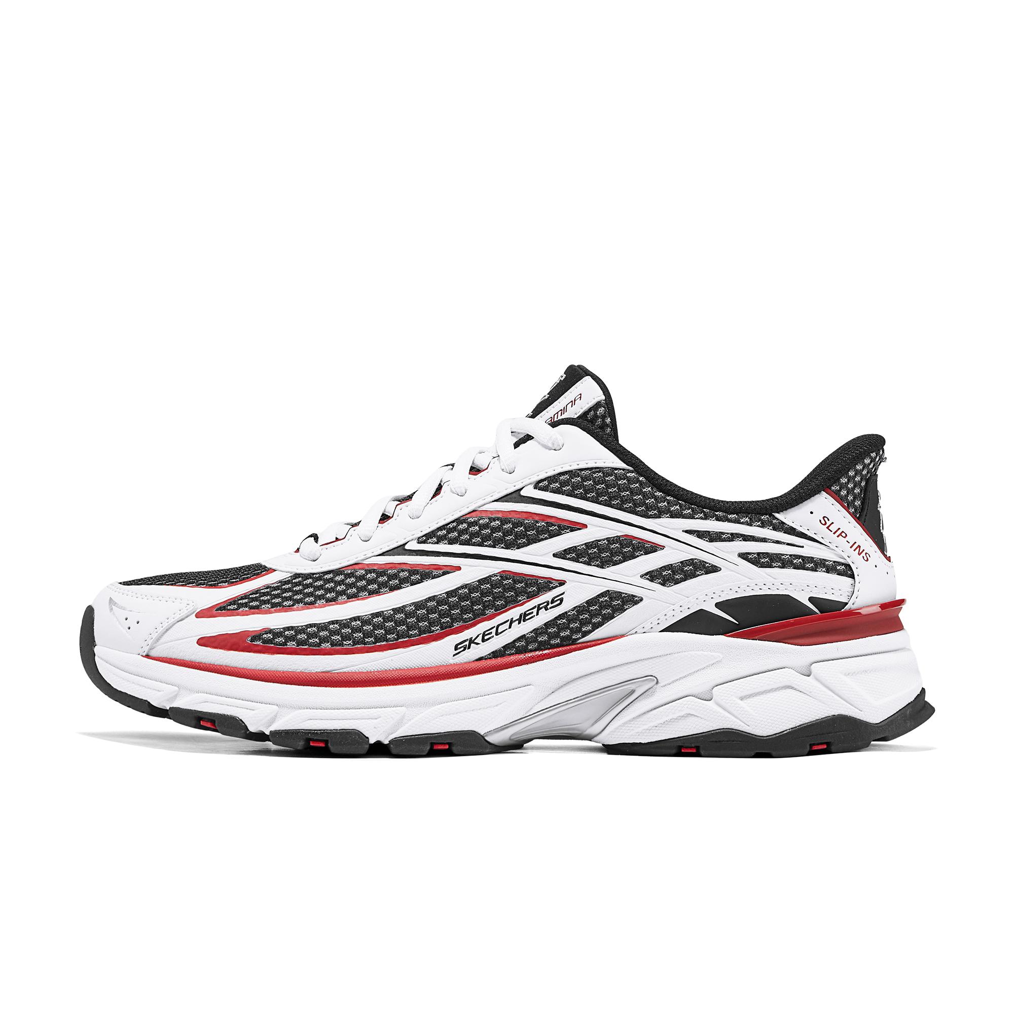 Skechers Silver Wing Slip-On Shoes Comfortable Casual Retro Lightweight Low-Top Lifestyle Sneakers Men sneakers White 233152-WBKR 39