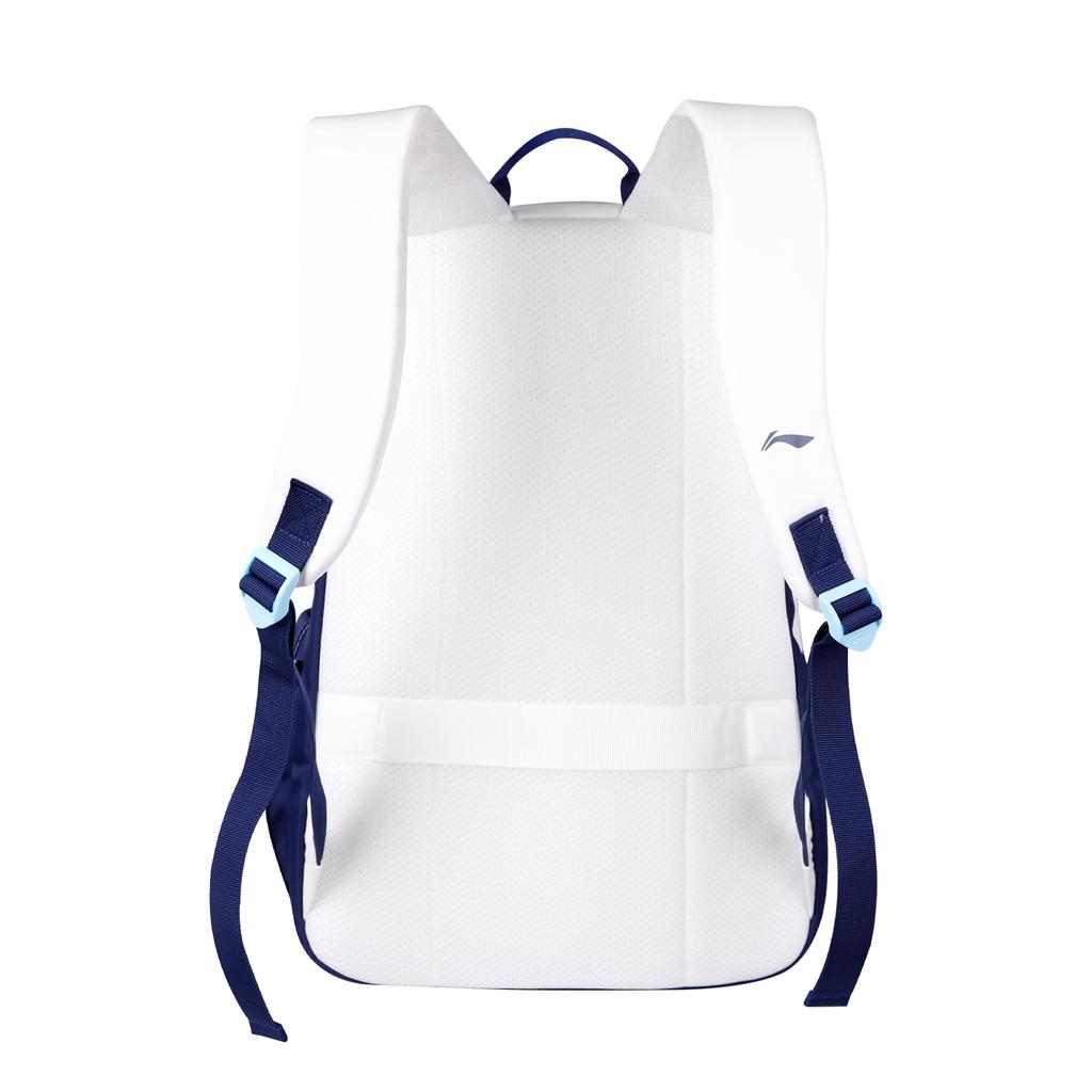 Li Ning Polyester Backpack Regular Unisex White Blue ABSW231-2