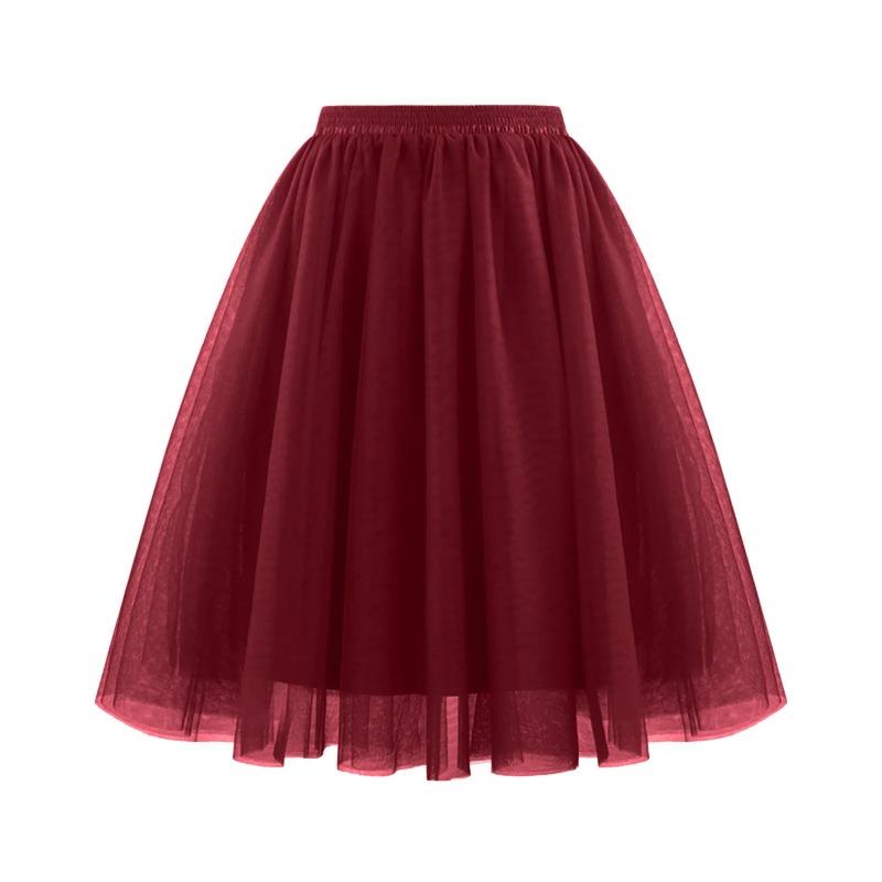 Tutu Skirt  Women Skirt Retro Party Tulle Ballet Rockabilly Petticoat Underskirt Dance Dress Cosplay Mesh Skirt