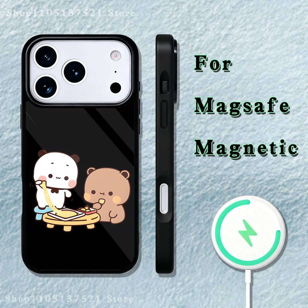 Cute BuBu DuDu Phone Case  For iPhone 17,16,15,14,13,12,11,Pro,Max,Plus,Mini,SE4,E Magnetic Magsafe Wireless Charging