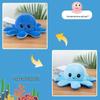 Reversible Cute Octopus Plush Toy - Expression Pillow & Birthday Gift for Girls