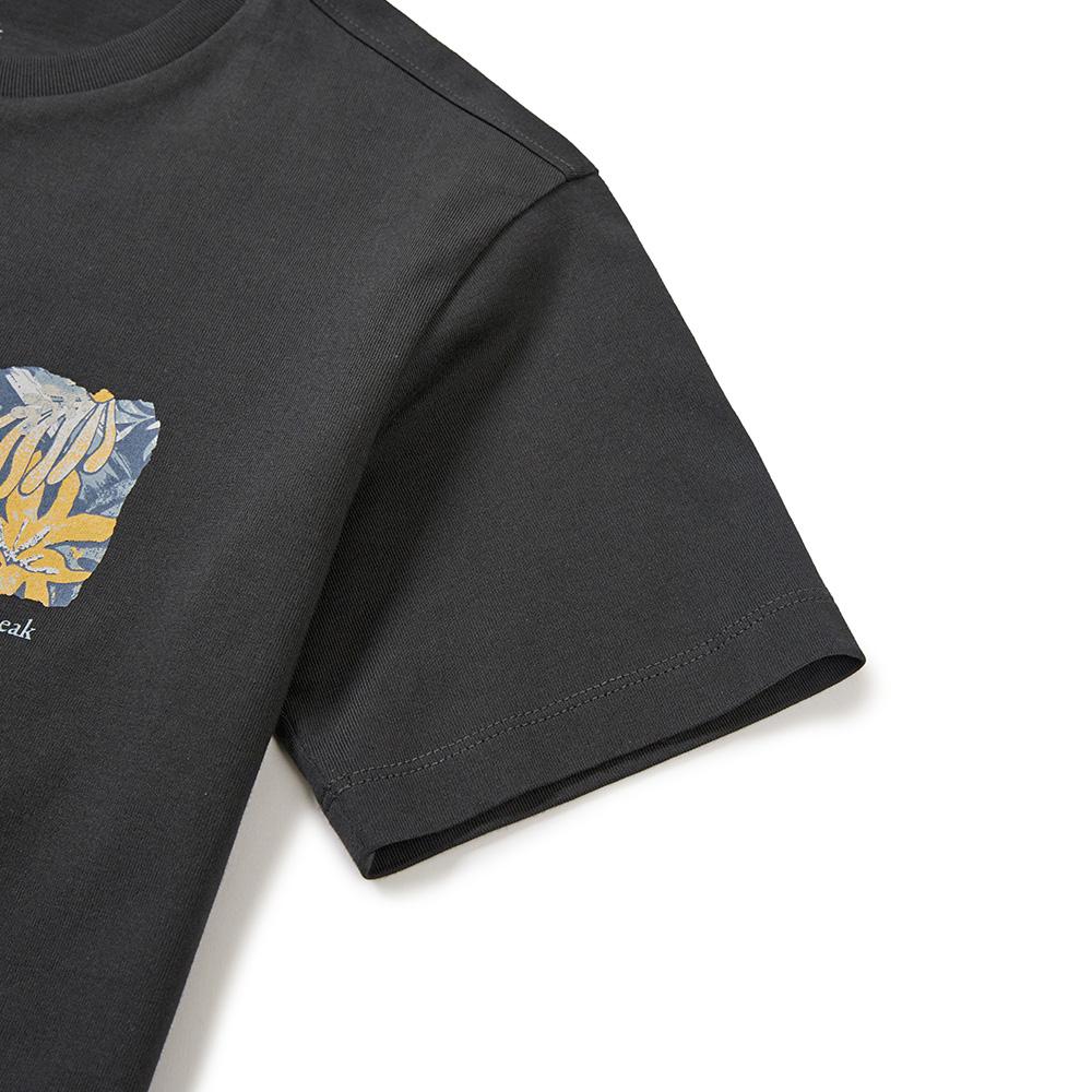 [Snowpeak] Kids Tropical Graphic Short Sleeve T-shirt Dark Charcoal (S24MKFTS91)