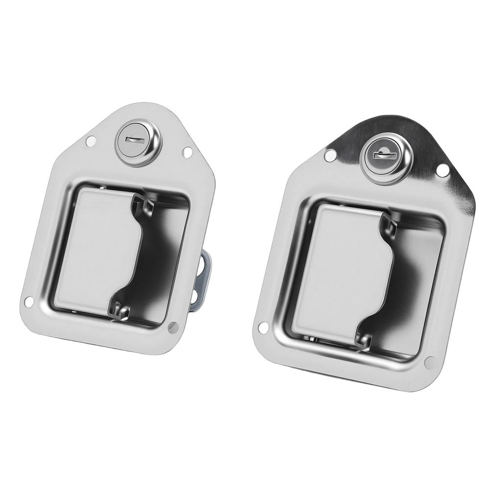 Fecho de Caixa de Ferramentas para Caminhão Aço Inoxidável de Alta Resistência Maçaneta de Substituição de Fechadura de Caixa de Ferramentas com Chaves para Trailer UTV ATV