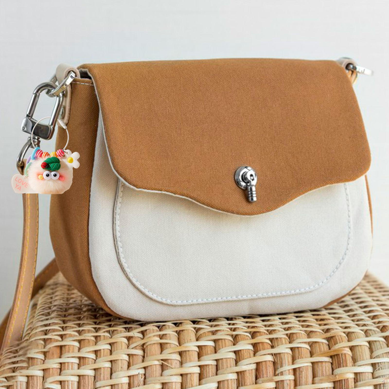 

Брелок для ключей в виде плюшевого шарика, держатель для ключей, креативный, милый кулон с украшением, украшение для кошелька белый