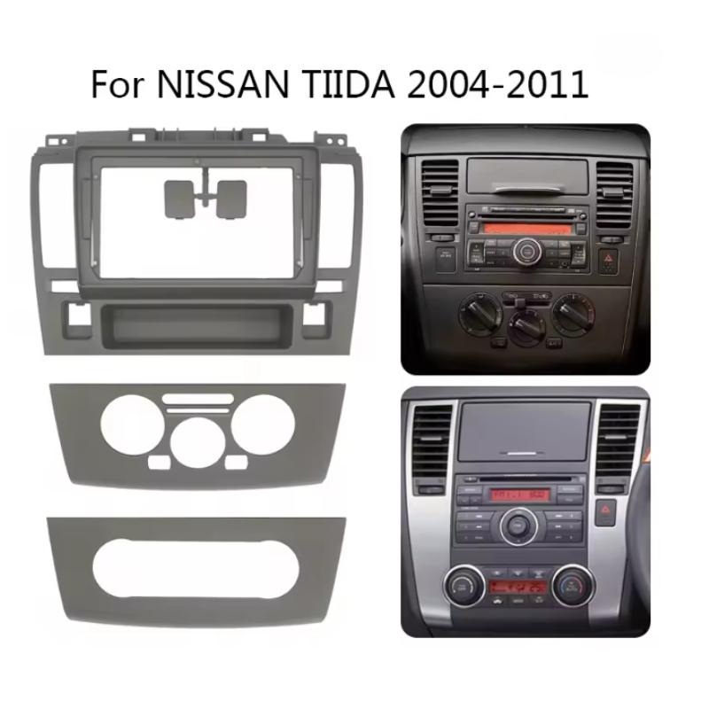 9 Inch Auto Fascia for Nissan Tiida 2004-2011 Dash Panel Mounting Kits Car Radio GPS Stereo Fascias Frame