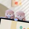 Miniature Otter Figurine Cute Office Desk Sculpture Decorative Figures PVC Ornament For Car Dashboard And TV Monitor Decor