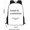 Brainrot Cartoon Student Backpack - Shan Hai Jing Stick Figure Design, Lightweight for 1st To 3rd Grade
