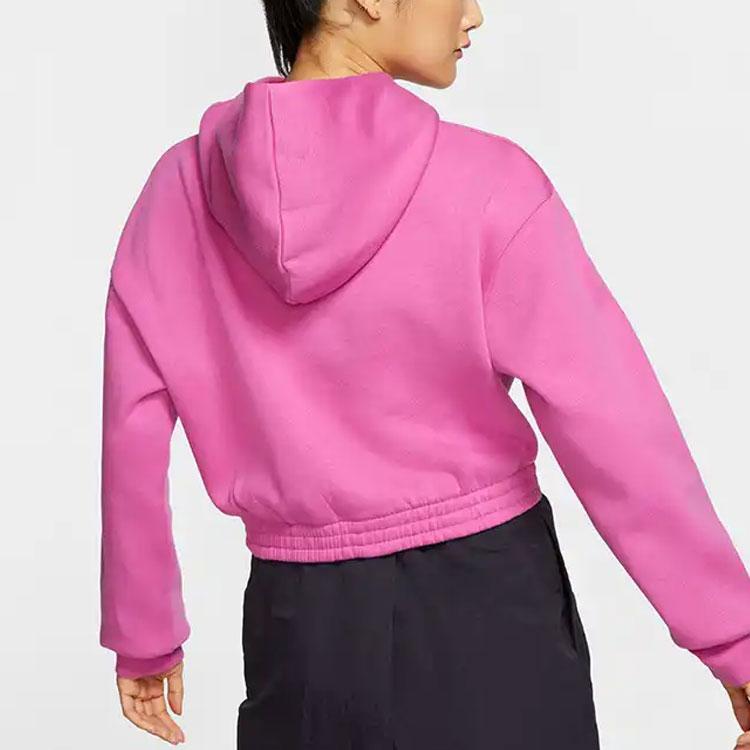 Nike Sportswear Logo Print Hoodie Women Tops Purple CJ2035-691