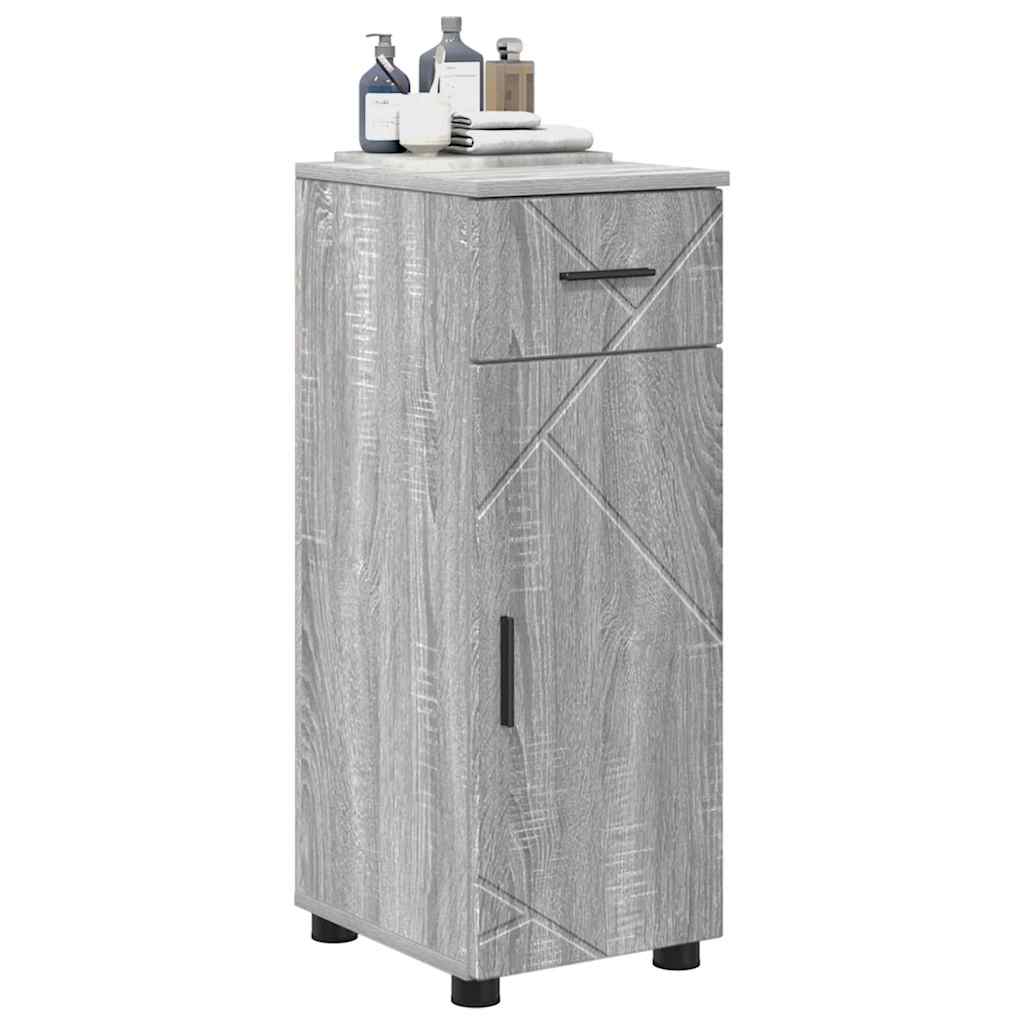 Bathroom Cabinet with Drawers Grey Sonoma 30 X 35 X 80 Cm