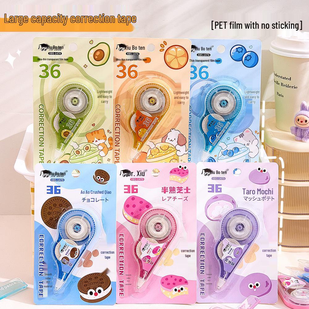 Cartoon Correction Tape for Students - Easy-to-Use, Smooth, No-Break, Large Capacity, Ideal for Girls