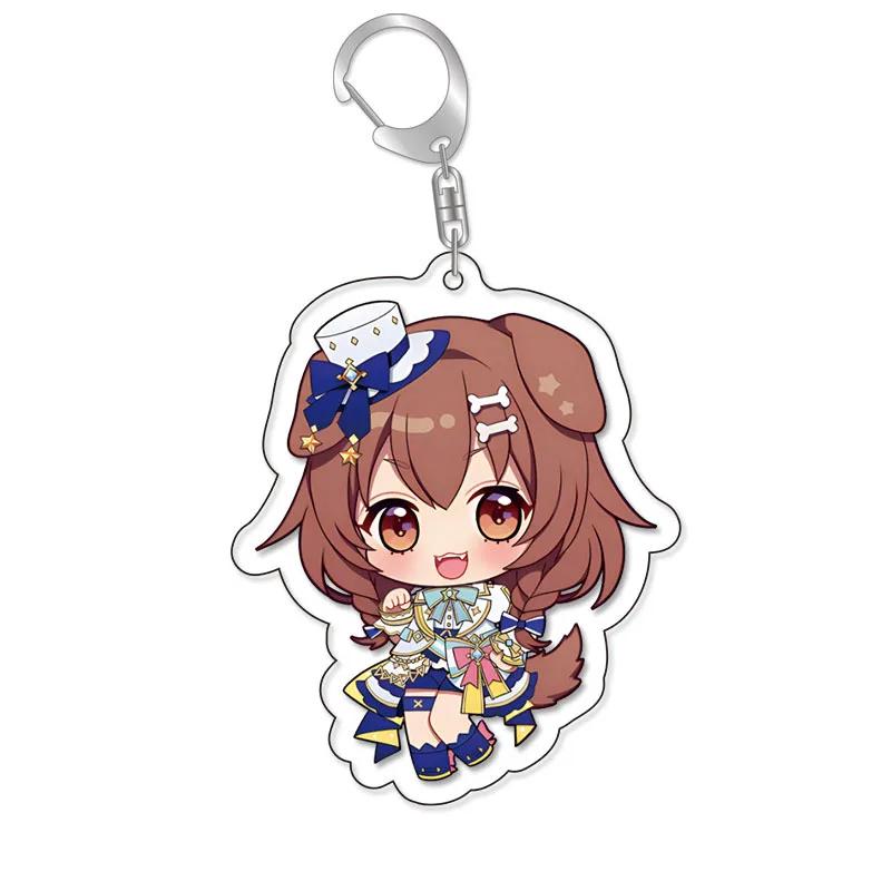 Lovelive Vtuber Nakiri Ayame Shirakami Fubuki Minato Aqua Gawr Gura Cute Cartoon Keychain Kawaii Keyring Bag Parts & Trendy Gift