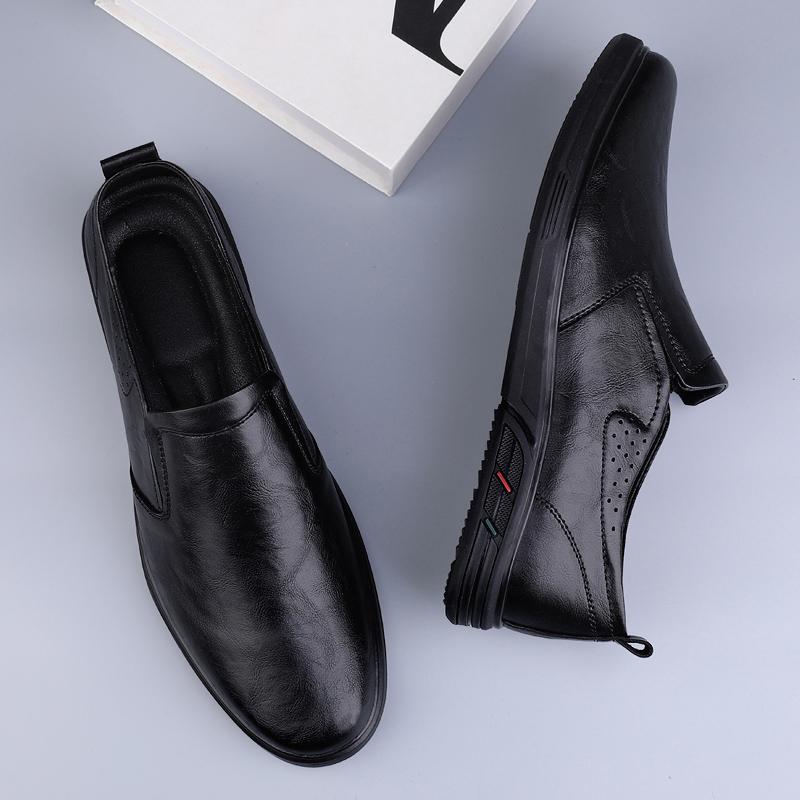 Genuine Leather Men Shoes Casual Slip On Formal Loafers Men Moccasins Italian Black Male Driving Shoes