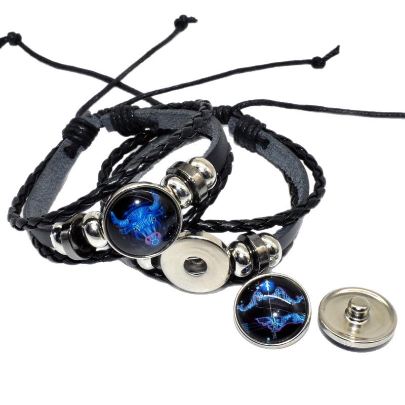 Constellation Luminous Multi-layer Genuine Leather Couple Bracelet