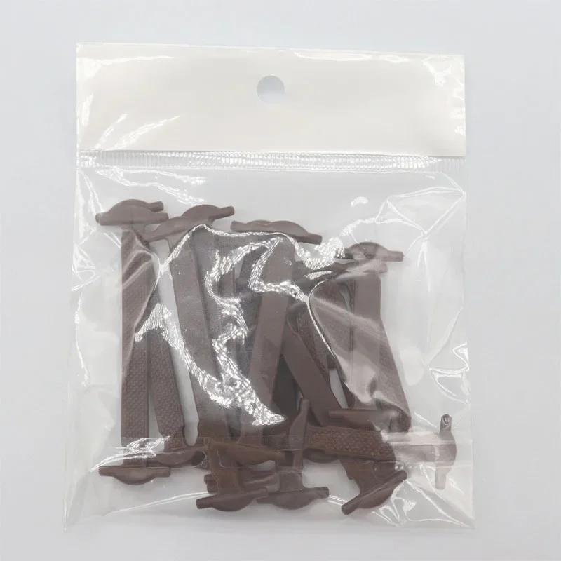 

16 шт./лот Силиконовые шнурки Без завязывания 12 цветов Эластичные Креативные Ленивые Силиконовые Резиновые Детские Взрослые Кроссовки Быстрые Шнурки коричневый