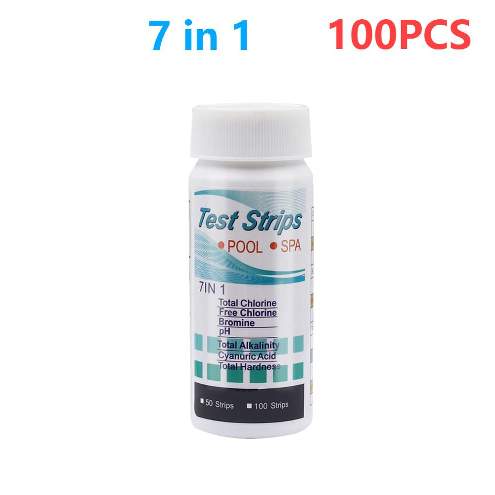 50/100PCS Water Quality Test Strip Multipurpose 7 In 1 Aquarium Test Strips Water pH Test Tools for Fish Tank Swimming Pool